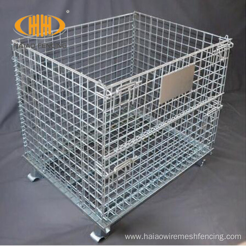 Large stackable steel storage container cage for sale